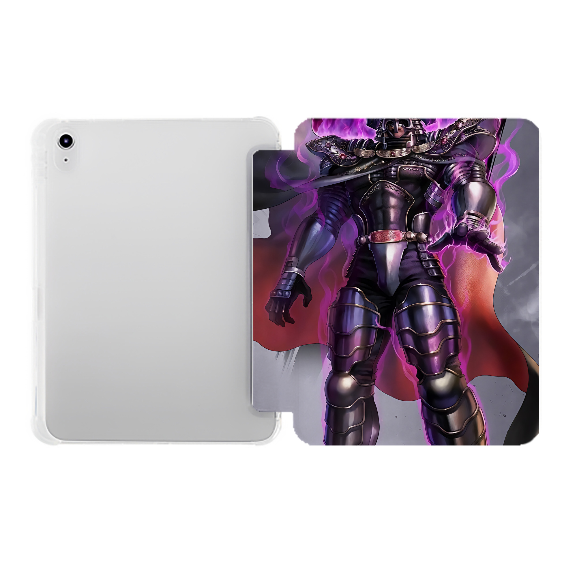 （画像用） 北斗の拳 Fist of the North Star IPad ケース ペン収納付き 三つ折りスタンド PUレザー×シリコン 対応機種9.5/10.5/10.9インチ